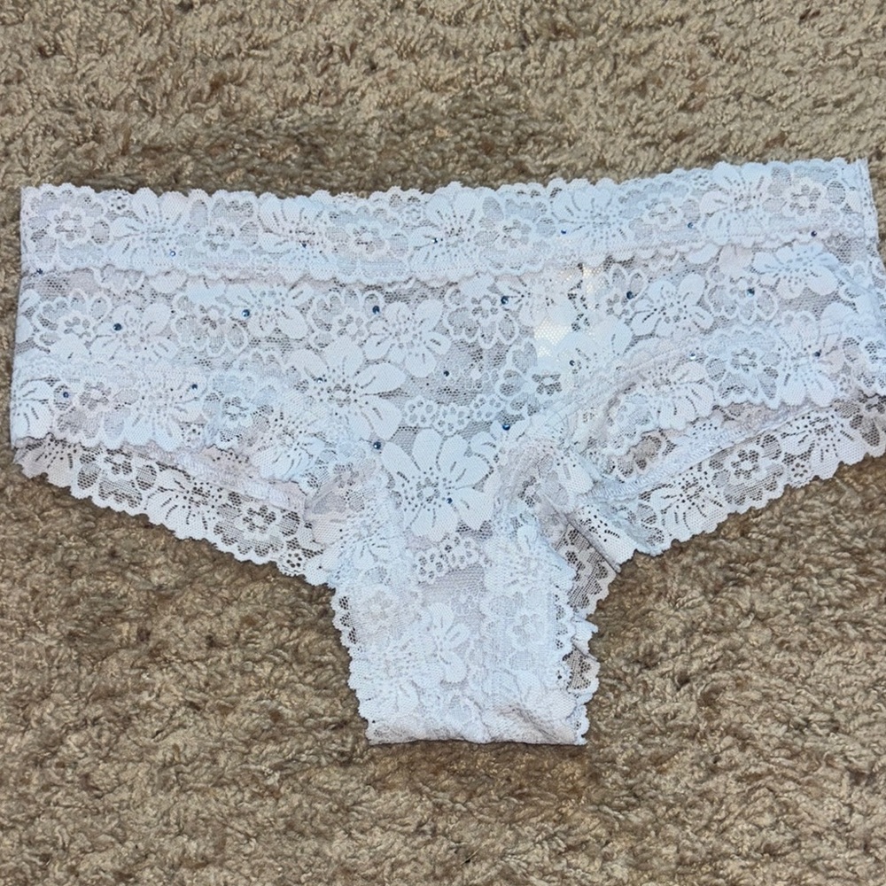 PINK blue lace panties